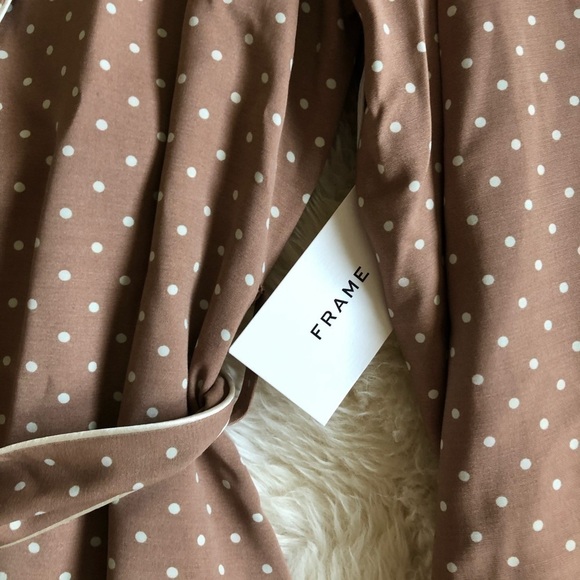 Frame Smoking Jacket in Polka Dot Almondine Multi - Picture 8 of 11